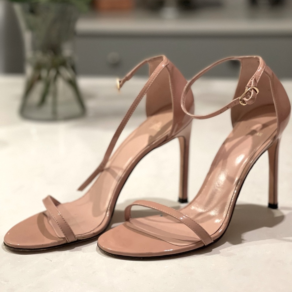 Stuart Weitzman - nudist strappy heel in nearly nude.